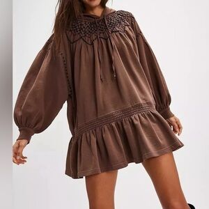 Free People Marty Smocked Mini Dress
